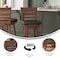 Flash Furniture Zerrick Commercial Wood Classic Ladderback Swivel Counter Stool w/Black LeatherSoft Seat, Antiq Oak ES-UN3-24-OAK-GG - alternate 3